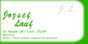 jozsef lauf business card