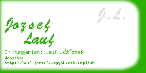 jozsef lauf business card